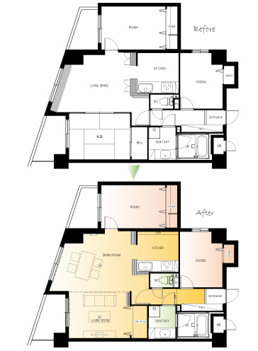 リフォーム実例図面